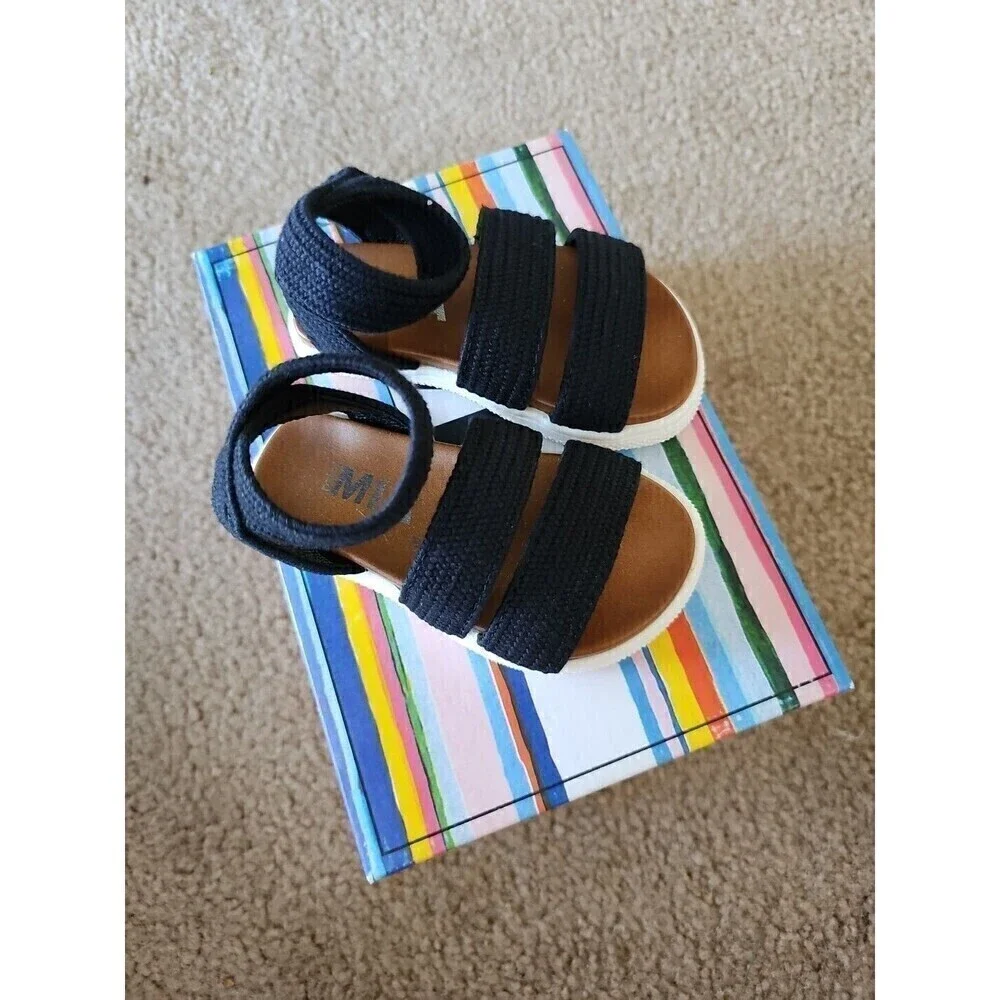 MIA Baby Girls Tierraa Sandal - Black- Size 5- NEW